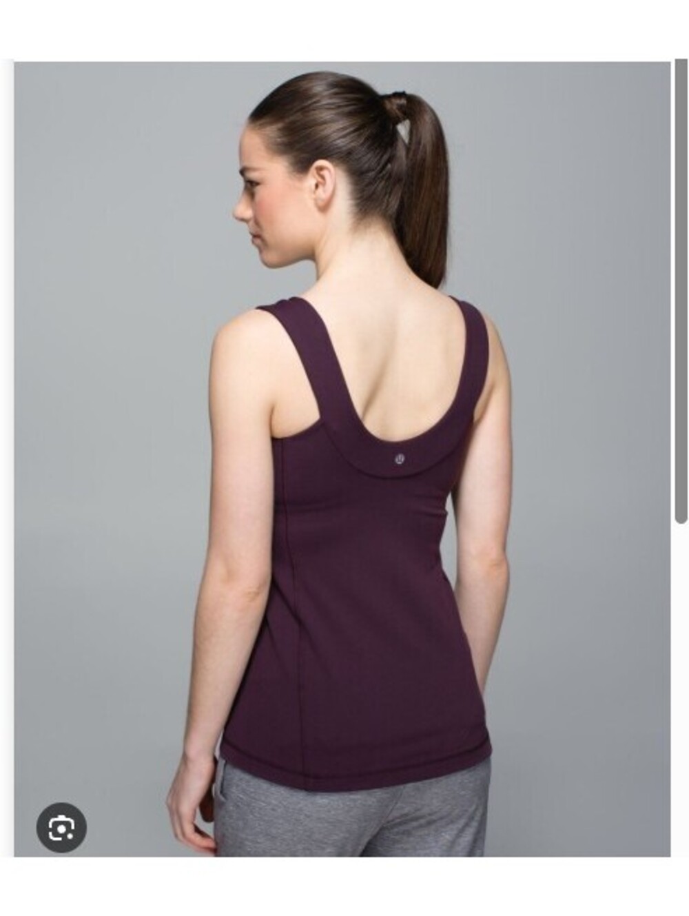 Lululemon scoop back tank in burgundy size 8